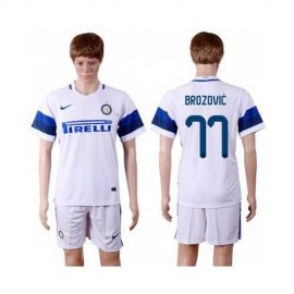 Inter Milan #77 Brozovic White Away Soccer Club Jersey