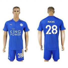 Leicester City #28 Fuchs Home Soccer Club Jersey
