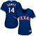 Texas Rangers #14 Carlos Gomez Blue Alternate Womens Stitched MLB Jersey