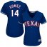 Texas Rangers #14 Carlos Gomez Blue Alternate Womens Stitched MLB Jersey