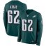 Nike Philadelphia Eagles #62 Jason Kelce Midnight Green Team Color Mens Stitched NFL Limited Therma Long Sleeve Jersey