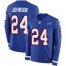 Nike Buffalo Bills #24 Taron Johnson Royal Blue Team Color Mens Stitched NFL Limited Therma Long Sleeve Jersey