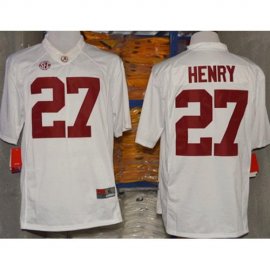Alabama Crimson Tide 27 Derrick Henry White NCAA Football Jerseys