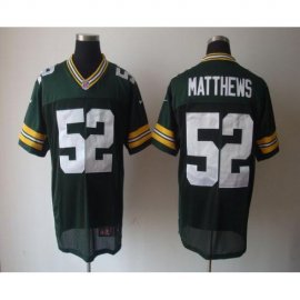 Nike Green Bay Packers #52 Clay Matthews Green Team Color Mens Stitched NFL Elite Jersey