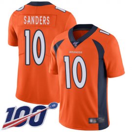 Nike Denver Broncos #10 Emmanuel Sanders Orange Mens Stitched NFL 100th Season Vapor Limited Jersey