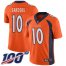 Nike Denver Broncos #10 Emmanuel Sanders Orange Mens Stitched NFL 100th Season Vapor Limited Jersey