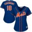 New York Mets #18 Darryl Strawberry Blue Alternate Womens Stitched MLB Jersey