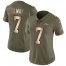 Nike Denver Broncos #7 John Elway Olive/Gold Womens Stitched NFL Limited 2017 Salute to Service Jersey