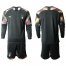 Italy Blank Black Long Sleeves Goalkeeper Soccer Country Jersey