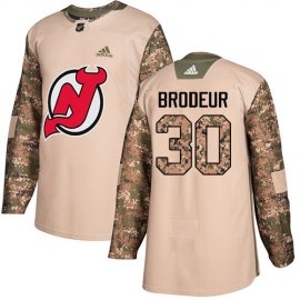 Adidas New Jersey Devils #30 Martin Brodeur Camo Authentic 2017 Veterans Day Stitched NHL Jersey