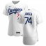 Los Angeles Dodgers #74 Kenley Jansen Mens Nike White Home 2020 Authentic Player MLB Jersey