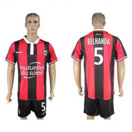 OGC Nice #5 Belhanda Home Soccer Club Jersey