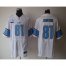 Nike Detroit Lions #81 Calvin Johnson White With C Patch Mens Stitched NFL Elite Jersey