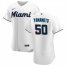 Miami Marlins #50 Jordan Yamamoto Mens Nike White Home 2020 Authentic Player MLB Jersey