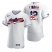 Cleveland Indians #12 Francisco Lindor Mens Nike White Fluttering USA Flag Limited Edition Authentic MLB Jersey