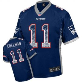 Nike New England Patriots #11 Julian Edelman Navy Blue Team Color Youth Stitched NFL Elite Drift Fashion Jersey