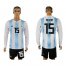 Argentina #15 Acuna Home Long Sleeves Soccer Country Jersey