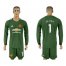 Manchester United #1 De Gea Green Goalkeeper Long Sleeves Soccer Club Jersey