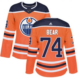 Adidas Edmonton Oilers #74 Ethan Bear Orange Home Authentic Womens Stitched NHL Jersey