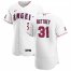 Los Angeles Angels #31 Ty Buttrey Mens Nike White Home 2020 Authentic Player MLB Jersey