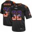 Nike Cleveland Browns #32 Jim Brown Black Mens Stitched NFL Elite USA Flag Fashion Jersey