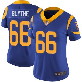 Nike Los Angeles Rams #66 Austin Blythe Royal Blue Alternate Womens Stitched NFL Vapor Untouchable Limited Jersey