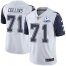 Nike Dallas Cowboys #71 Lael Collins White Mens Stitched With Established In 1960 Patch NFL Limited Rush Jersey