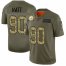 Pittsburgh Steelers #90 T.J. Watt Mens Nike 2019 Olive Camo Salute To Service Limited NFL Jersey