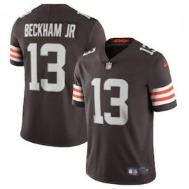 Cleveland Browns #13 Odell Beckham Jr. Mens Nike Brown 2020 Vapor Limited Jersey