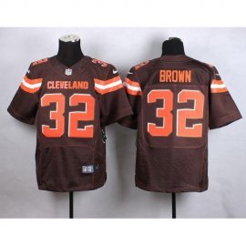 Nike Cleveland Browns #32 Jim Brown Brown Team Color Mens Stitched NFL New Elite Jersey