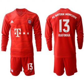 Bayern Munchen #13 Rafinha Home Long Sleeves Soccer Club Jersey