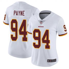 Nike Washington Football Team #94 DaRon Payne White Womens Stitched NFL Vapor Untouchable Limited Jersey