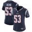 Nike New England Patriots #53 Josh Uche Navy Blue Team Color Womens Stitched NFL Vapor Untouchable Limited Jersey