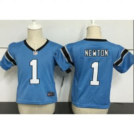 Toddler Nike Carolina Panthers #1 Cam Newton Blue Alternate Stitched NFL Elite Jersey