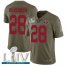 Nike San Francisco 49ers #28 Jerick McKinnon Olive Super Bowl LIV 2020 Mens Stitched NFL Limited 2017 Salute To Service Jersey