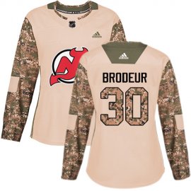 Adidas New Jersey Devils #30 Martin Brodeur Camo Authentic 2017 Veterans Day Womens Stitched NHL Jersey