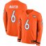 Nike Denver Broncos #6 Sam Martin Orange Team Color Mens Stitched NFL Limited Therma Long Sleeve Jersey