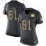 Nike Tampa Bay Buccaneers #81 Antonio Brown Black Womens Super Bowl LV Champions Patch Stitched NFL Limited 2016 Salute to Service Jersey