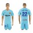 Barcelona #22 Aleix Vidal Away Soccer Club Jersey