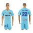 Barcelona #22 Aleix Vidal Away Soccer Club Jersey