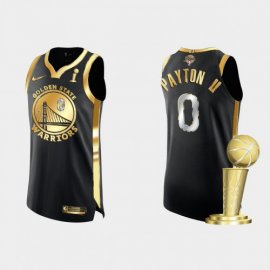 Golden State Golden State Warriors #0 Gary Payton II Mens Nike Golden Black 2021-22 NBA Finals Champions Authentic Jersey Mens