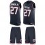 Nike Houston Texans #27 Duke Johnson Jr Navy Blue Team Color Mens Stitched NFL Limited Tank Top Suit Jersey
