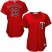 Minnesota Twins #13 Ehire Adrianza Red Alternate Womens Stitched MLB Jersey