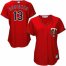 Minnesota Twins #13 Ehire Adrianza Red Alternate Womens Stitched MLB Jersey