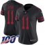 Nike San Francisco 49ers #11 Brandon Aiyuk Black Alternate Womens Stitched NFL 100th Season Vapor Untouchable Limited Jersey