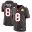 Tampa Bay Buccaneers #8 Bradley Pinion Mens Super Bowl LV Champions Patch Nike Pewter Alternate Vapor Limited Jersey