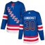 Adidas New York Rangers #30 Henrik Lundqvist Royal Blue Home Authentic Drift Fashion Stitched NHL Jersey