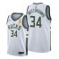 Nike Milwaukee Bucks #34 Giannis Antetokounmpo 2021 NBA Finals Champions Swingman Association Edition Jersey White Mens