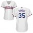 Texas Rangers #35 Cole Hamels White Home Womens Stitched MLB Jersey