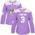 Adidas Nashville Predators #3 Steven Santini Purple Authentic Fights Cancer Womens Stitched NHL Jersey